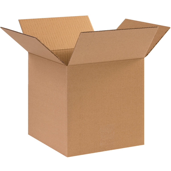 10" x 10" x 10" Kraft Single Wall 32 ECT Corrugated RSC Boxes