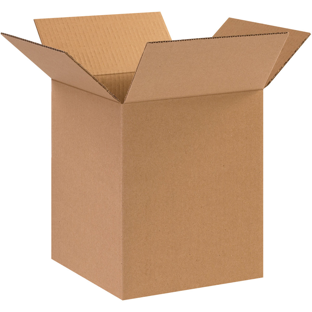 10" x 10" x 12" Kraft Single Wall 32 ECT Corrugated RSC Boxes