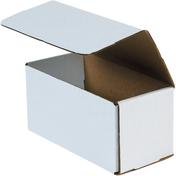 10" x 4" x 4" White Exterior / Kraft Interior Single Wall 32 ECT Corrugated OEM Mailers