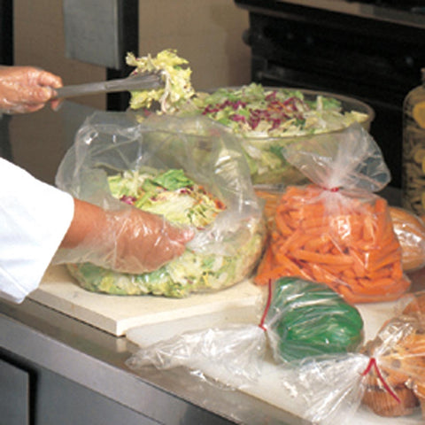 21" x 20 + 4 BG" Clear 1 mil LDPE Food Bags