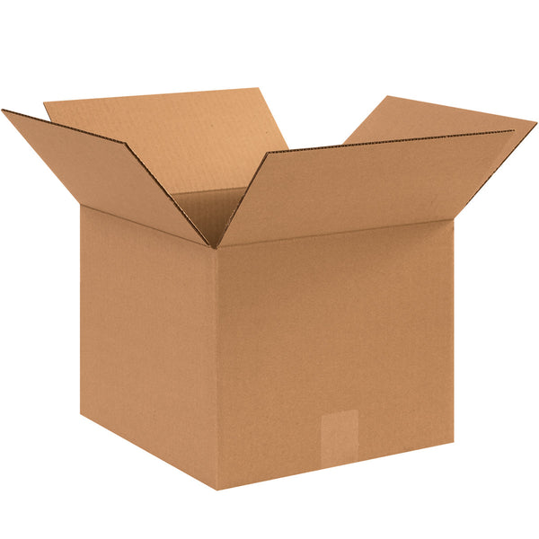 12" x 12" x 10" Kraft Single Wall 32 ECT Corrugated RSC Boxes