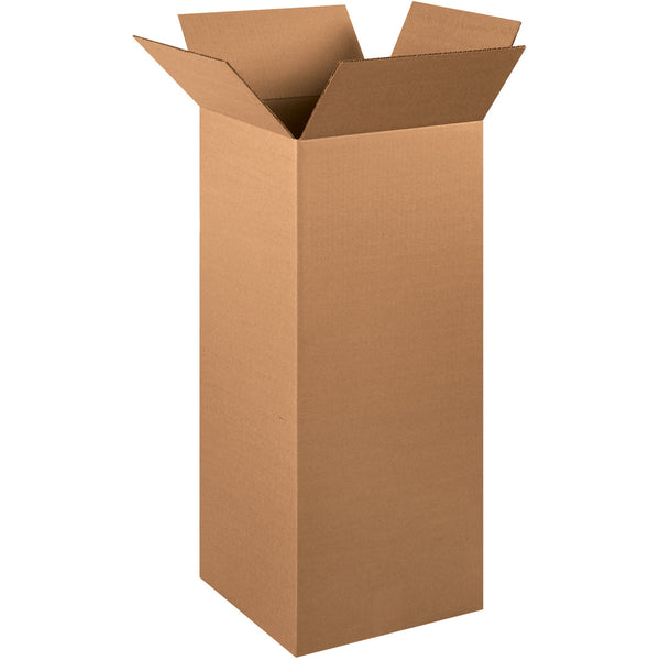 12" x 12" x 30" Kraft Single Wall 200# Corrugated RSC Boxes