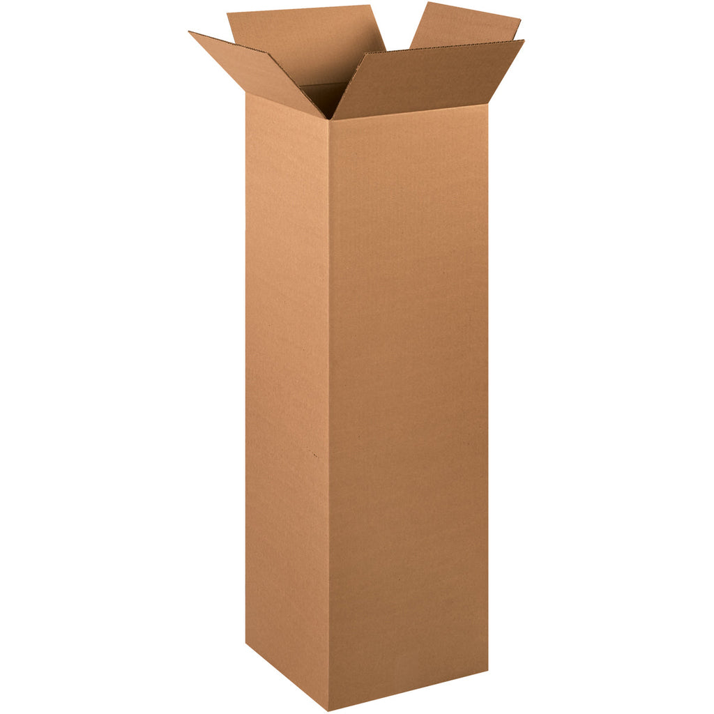 12" x 12" x 40" Kraft Single Wall 200# Corrugated RSC Boxes