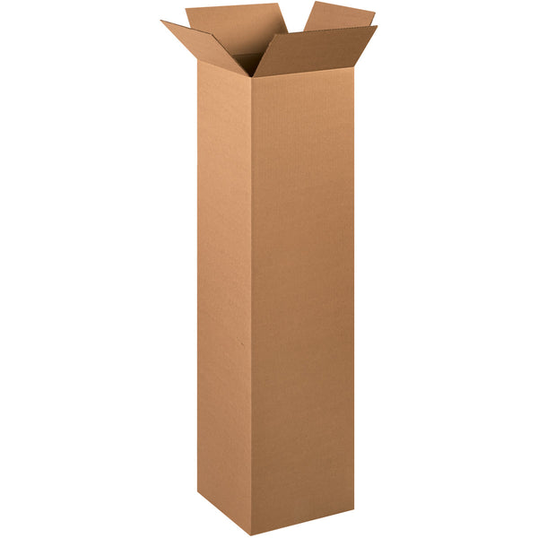 12" x 12" x 48" Kraft Single Wall 200# Corrugated RSC Boxes