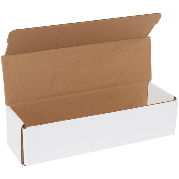 12" x 3-1/2" x 3" White Exterior / Kraft Interior Single Wall 32 ECT Corrugated OEM Mailers