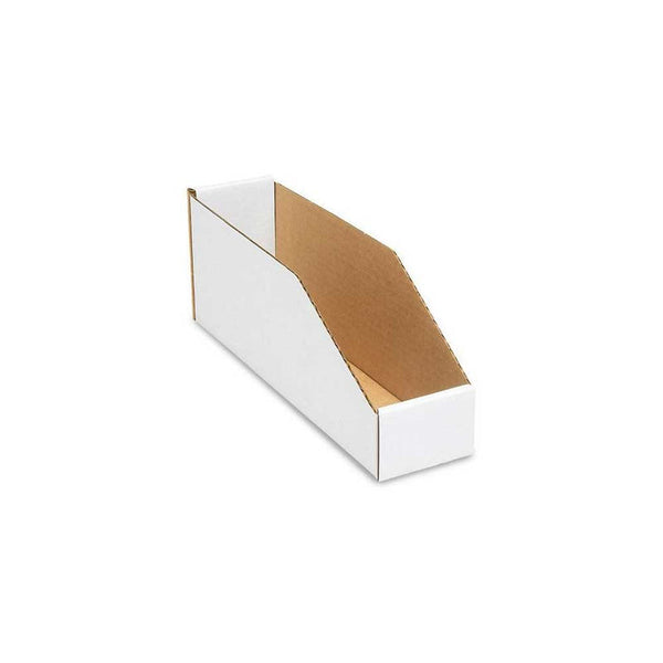 12" x 3" x 4-1/2" White Single Wall 32 ECT Corrugated Parts Bin Boxes