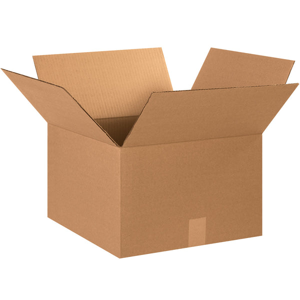 15" x 15" x 10" Kraft Single Wall 32 ECT Corrugated RSC Boxes