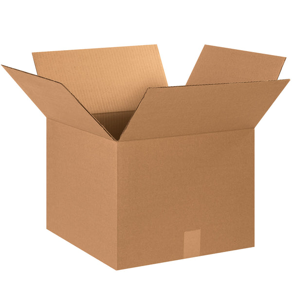 15" x 15" x 12" Kraft Single Wall 32 ECT Corrugated RSC Boxes