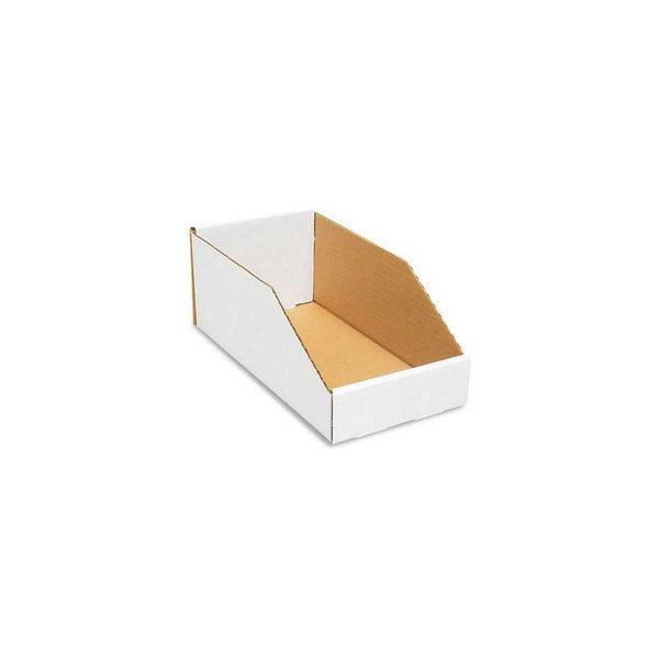 15" x 6" x 4-1/2" White Single Wall 32 ECT Corrugated Parts Bin Boxes