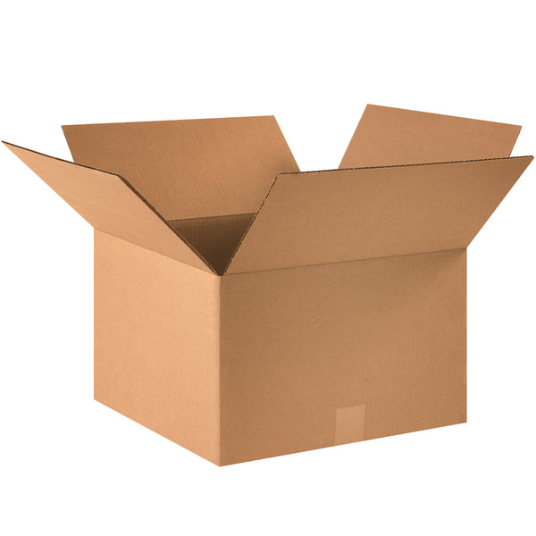 16" x 16" x 10" Kraft Single Wall 32 ECT Corrugated RSC Boxes