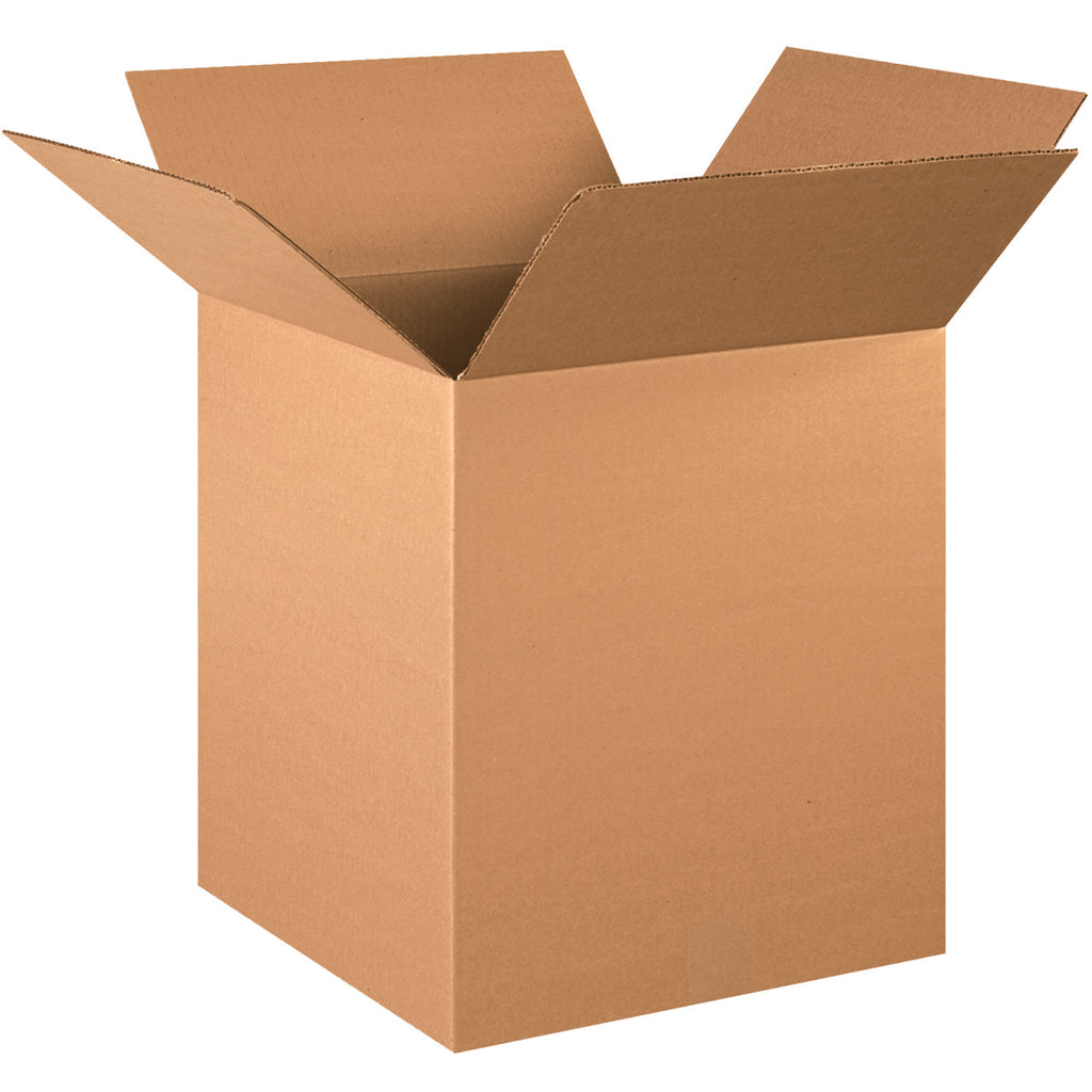 16" x 16" x 19" Kraft Single Wall 200# Corrugated RSC Boxes