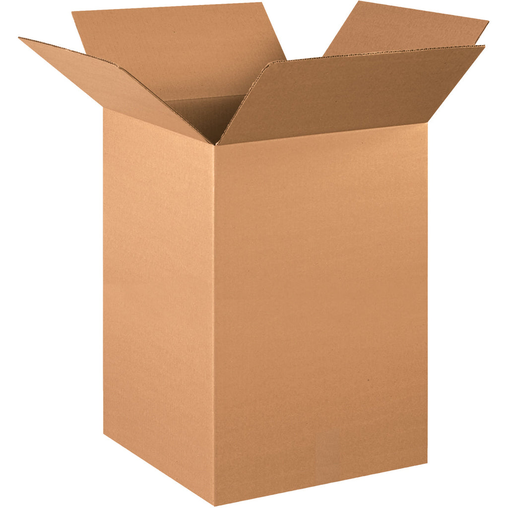 16" x 16" x 26" Kraft Single Wall 200# Corrugated RSC Boxes