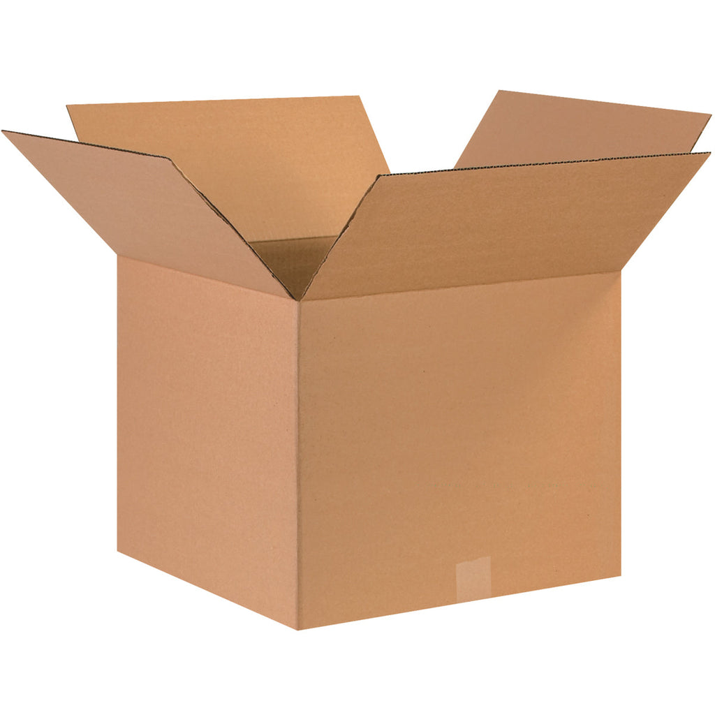 17-1/4" x 17-1/4" x 14-1/2" Kraft Single Wall 200# Corrugated RSC Boxes