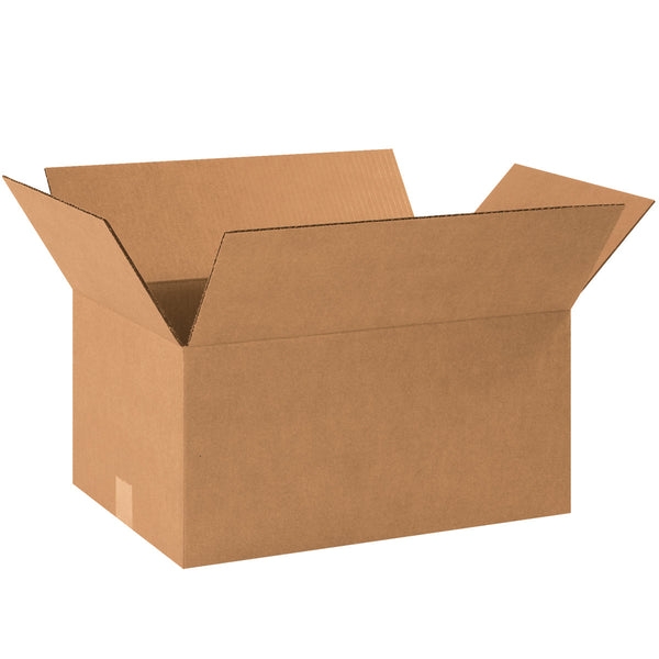 18-5/16" x 12-1/4" x 9-5/16" Kraft Single Wall 32 ECT Corrugated RSC Boxes