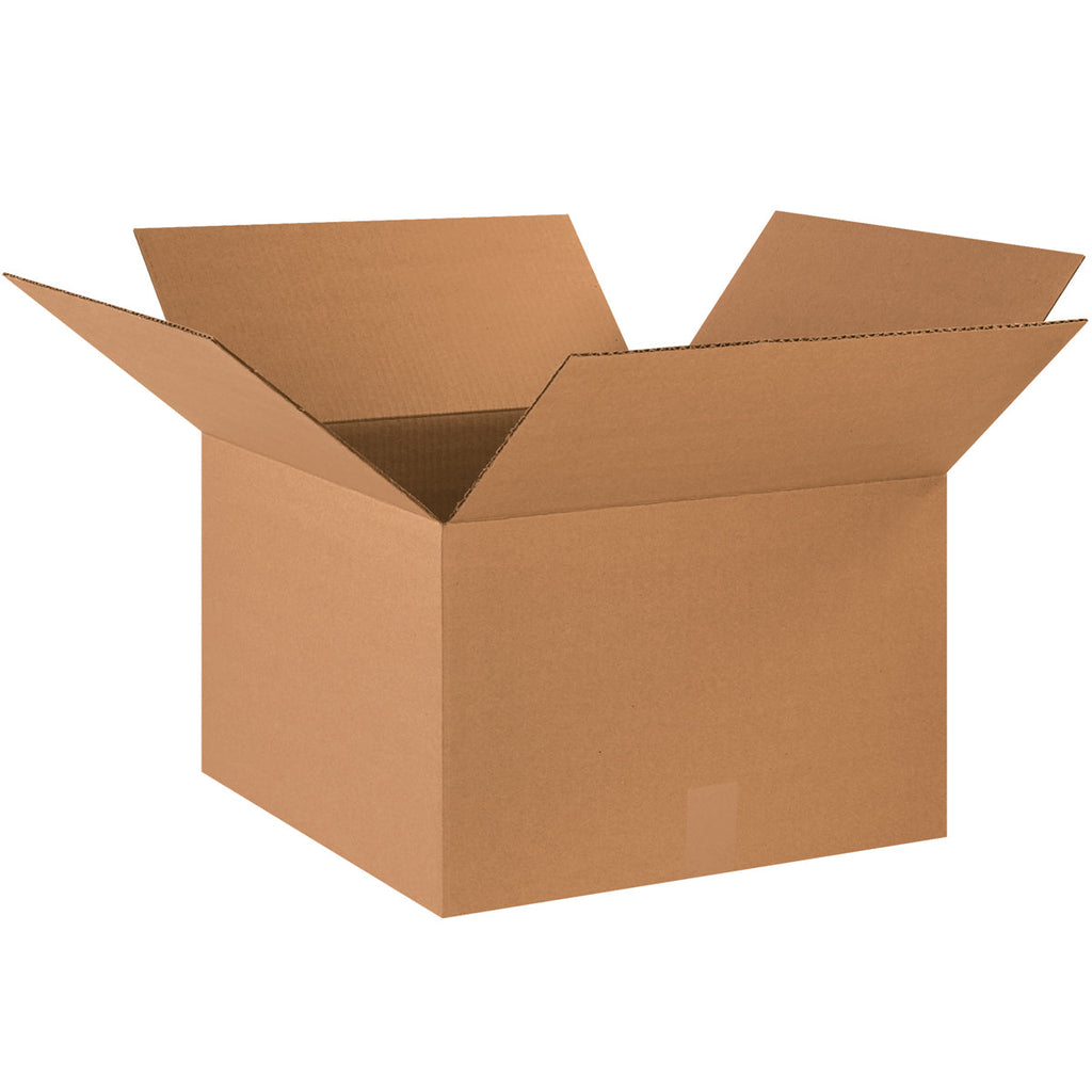 18" x 18" x 12" Kraft Single Wall 200# Corrugated RSC Boxes