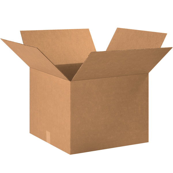 18" x 18" x 15" Kraft Single Wall 200# Corrugated RSC Boxes