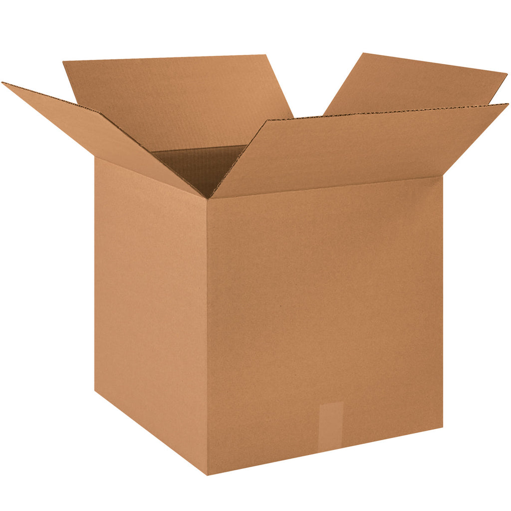 18" x 18" x 18" Kraft Single Wall 200# Corrugated RSC Boxes