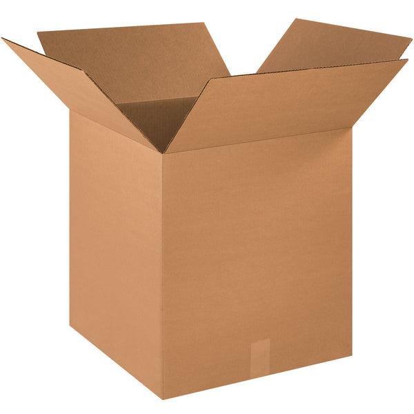 18-1/2" x 18-1/2" x 20-1/2" Kraft Single Wall 200# Corrugated RSC Boxes