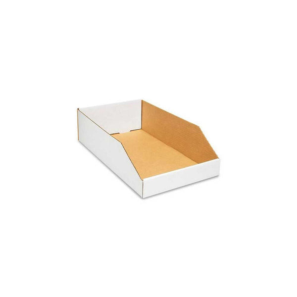 18" x 10" x 4-1/2" White Single Wall 32 ECT Corrugated Parts Bin Boxes