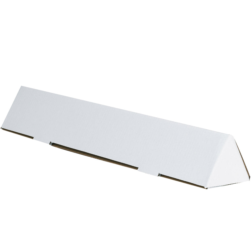 2" x 30-1/4" White 200# Corrugated Triangular Mailing Tubes