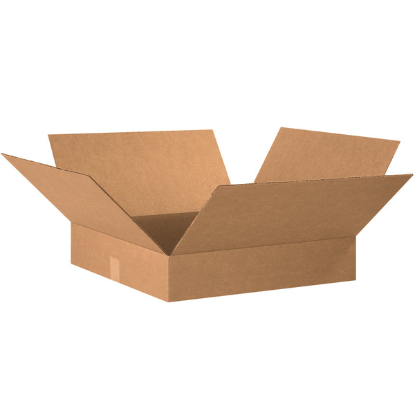 20" x 20" x 4" Kraft Single Wall 200# Corrugated RSC Boxes