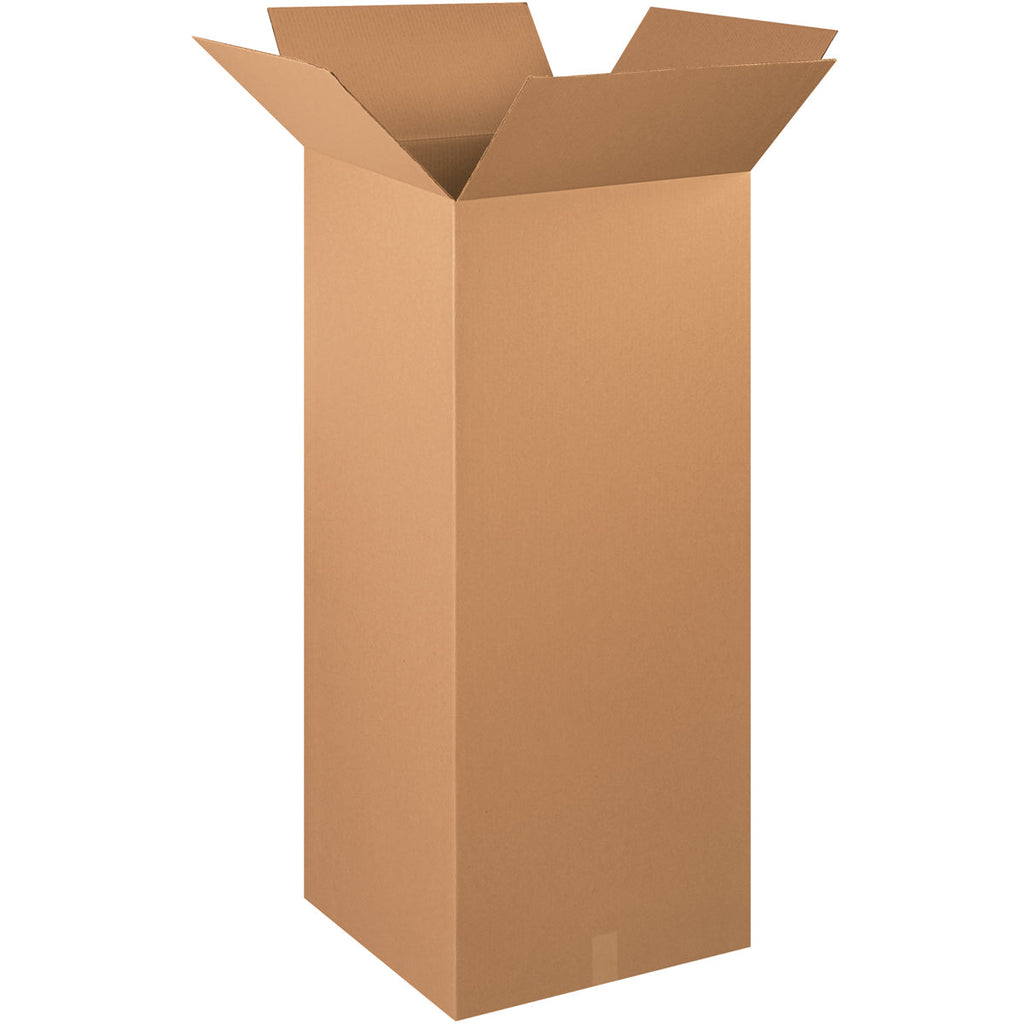 20" x 20" x 48" Kraft Single Wall 200# Corrugated RSC Boxes