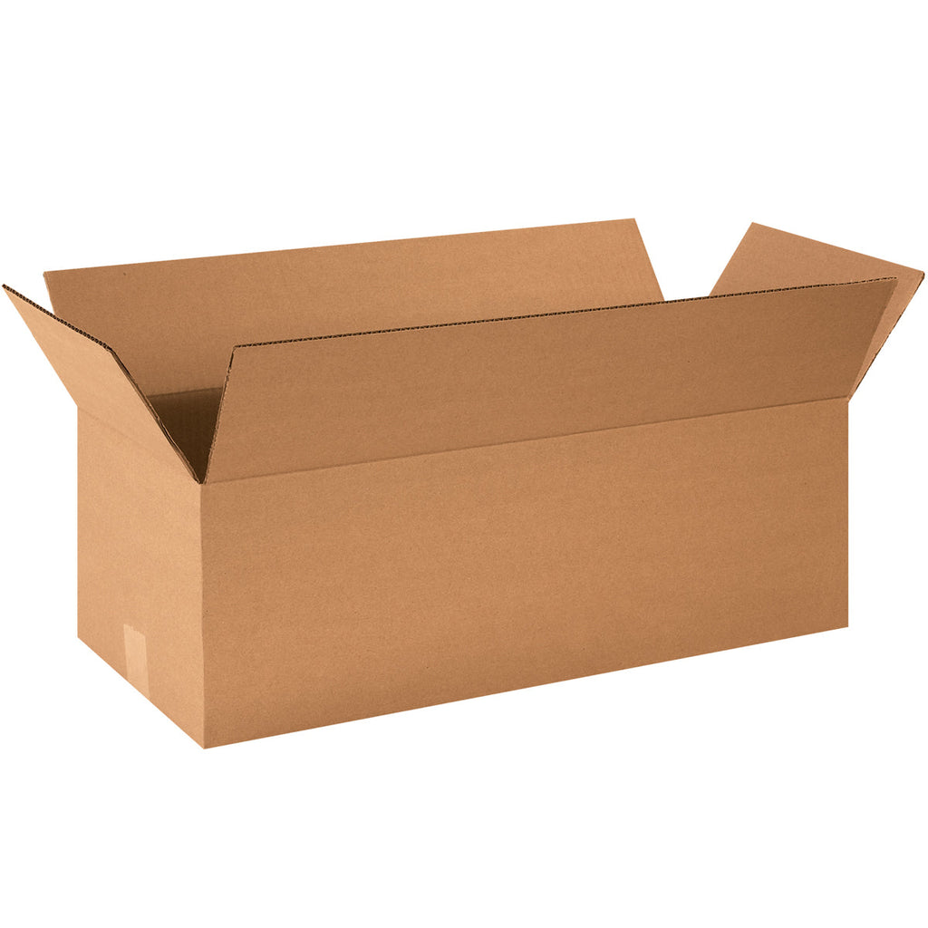 24" x 10" x 8" Kraft Single Wall 32 ECT Corrugated RSC Boxes
