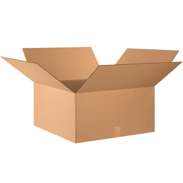 24" x 24" x 12" Kraft Single Wall 200# Corrugated RSC Boxes