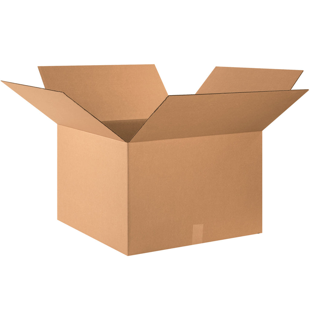 24" x 24" x 16" Kraft Single Wall 200# Corrugated RSC Boxes