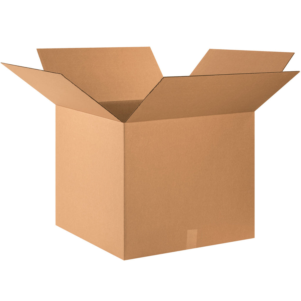 24" x 24" x 20" Kraft Single Wall 200# Corrugated RSC Boxes