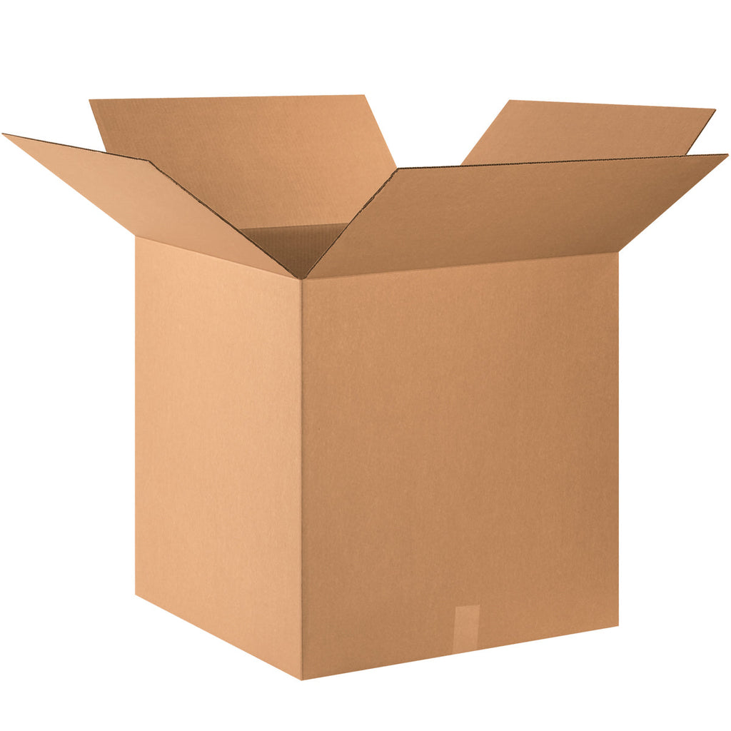 24" x 24" x 24" Kraft Single Wall 350# Corrugated RSC Boxes