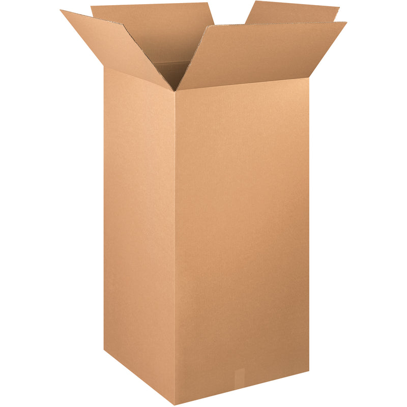 24" x 24" x 48" Kraft Single Wall 350# Corrugated RSC Boxes