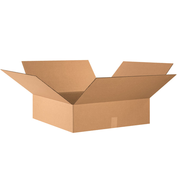 24" x 24" x 7" Kraft Single Wall 200# Corrugated RSC Boxes