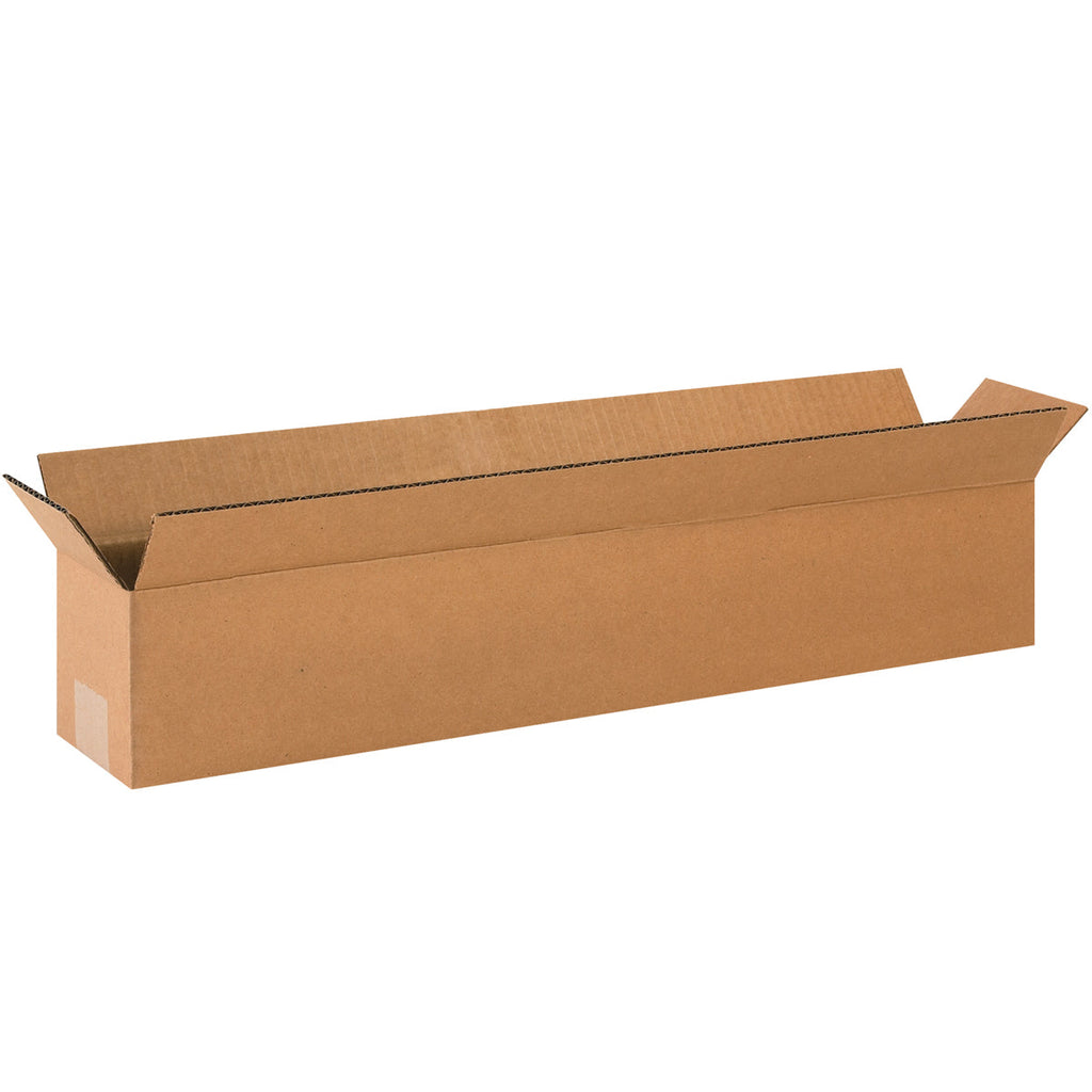 24" x 4" x 4" Kraft Single Wall 32 ECT Corrugated RSC Boxes