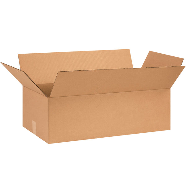 28" x 12" x 8" Kraft Single Wall 32 ECT Corrugated RSC Boxes