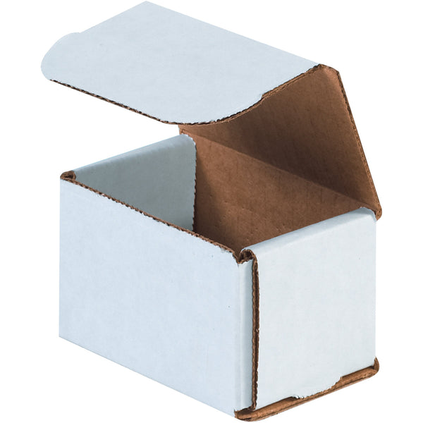 3" x 2" x 2" White Exterior / Kraft Interior Single Wall 32 ECT Corrugated OEM Mailers
