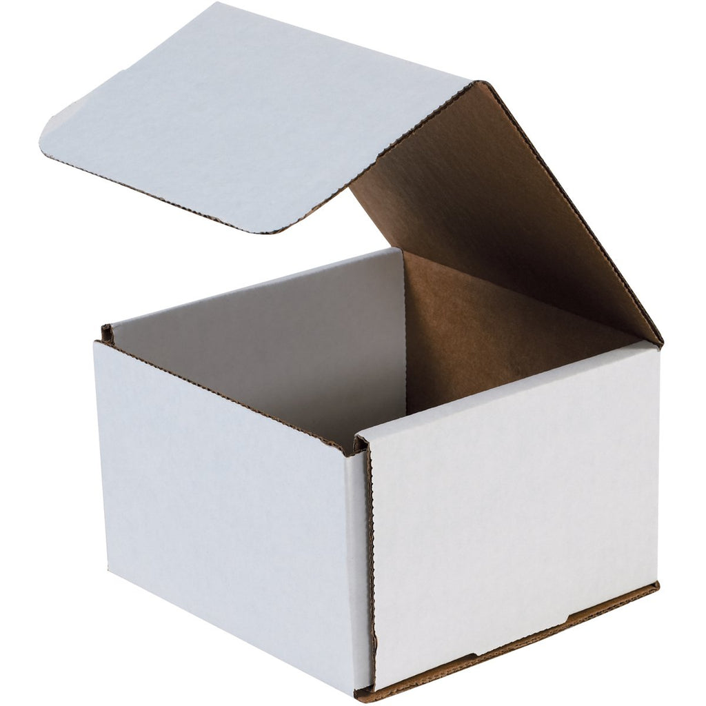 3" x 3" x 2" White Exterior / Kraft Interior Single Wall 32 ECT Corrugated OEM Mailers