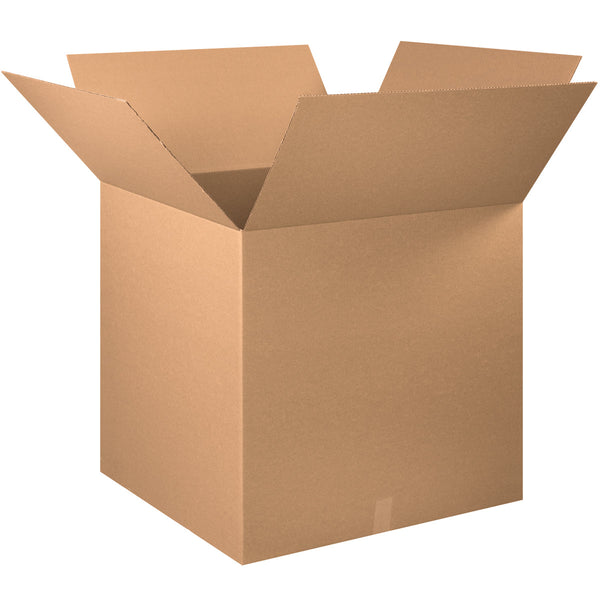 30" x 30" x 30" Kraft Single Wall 200# Corrugated RSC Boxes