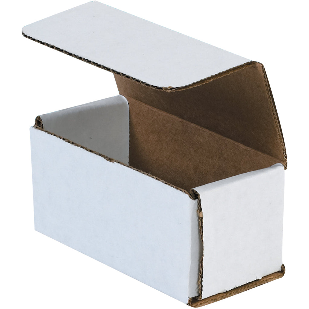 4" x 2" x 2" White Exterior / Kraft Interior Single Wall 32 ECT Corrugated RETT Mailers