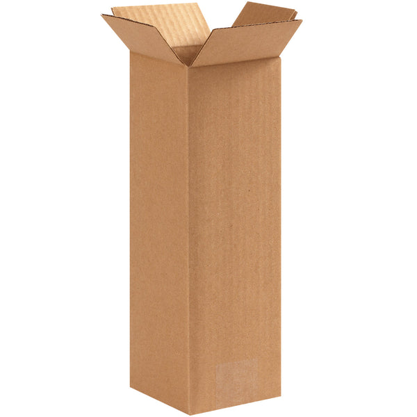 4" x 4" x 12" Kraft Single Wall 32 ECT Corrugated RSC Boxes