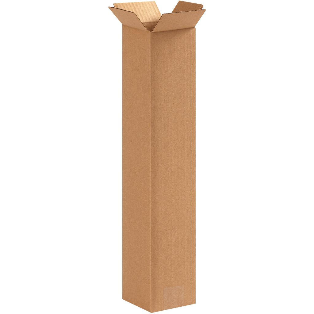 4" x 4" x 20" Kraft Single Wall 32 ECT Corrugated RSC Boxes