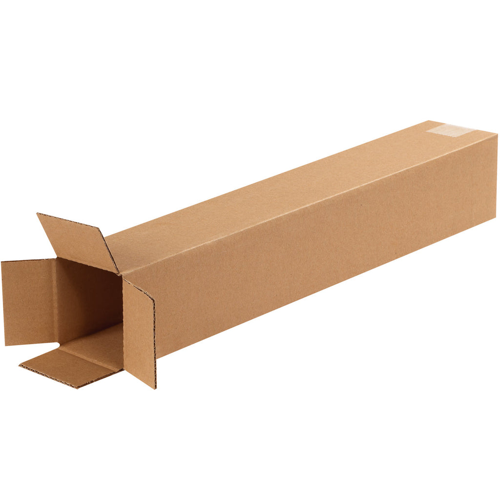 4" x 4" x 24" Kraft Single Wall 32 ECT Corrugated RSC Boxes