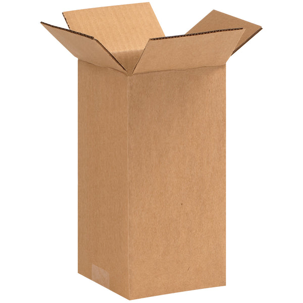 4" x 4" x 9" Kraft Single Wall 32 ECT Corrugated RSC Boxes