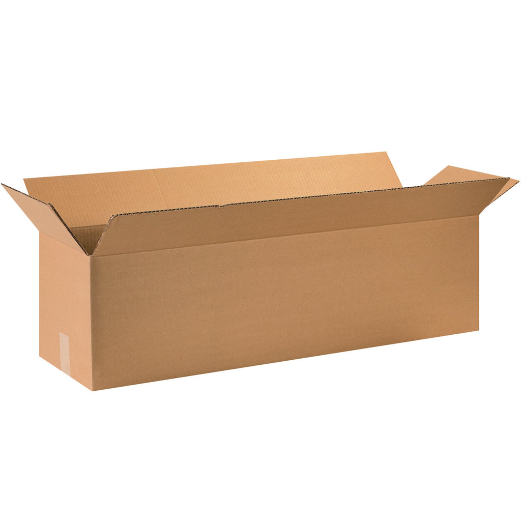 44" x 12" x 12" Kraft Single Wall 200# Corrugated RSC Boxes