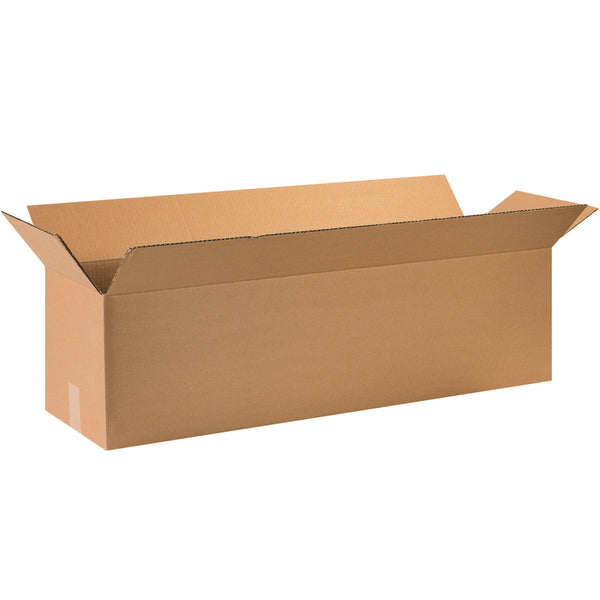 44" x 12" x 12" Kraft Single Wall 200# Corrugated RSC Boxes