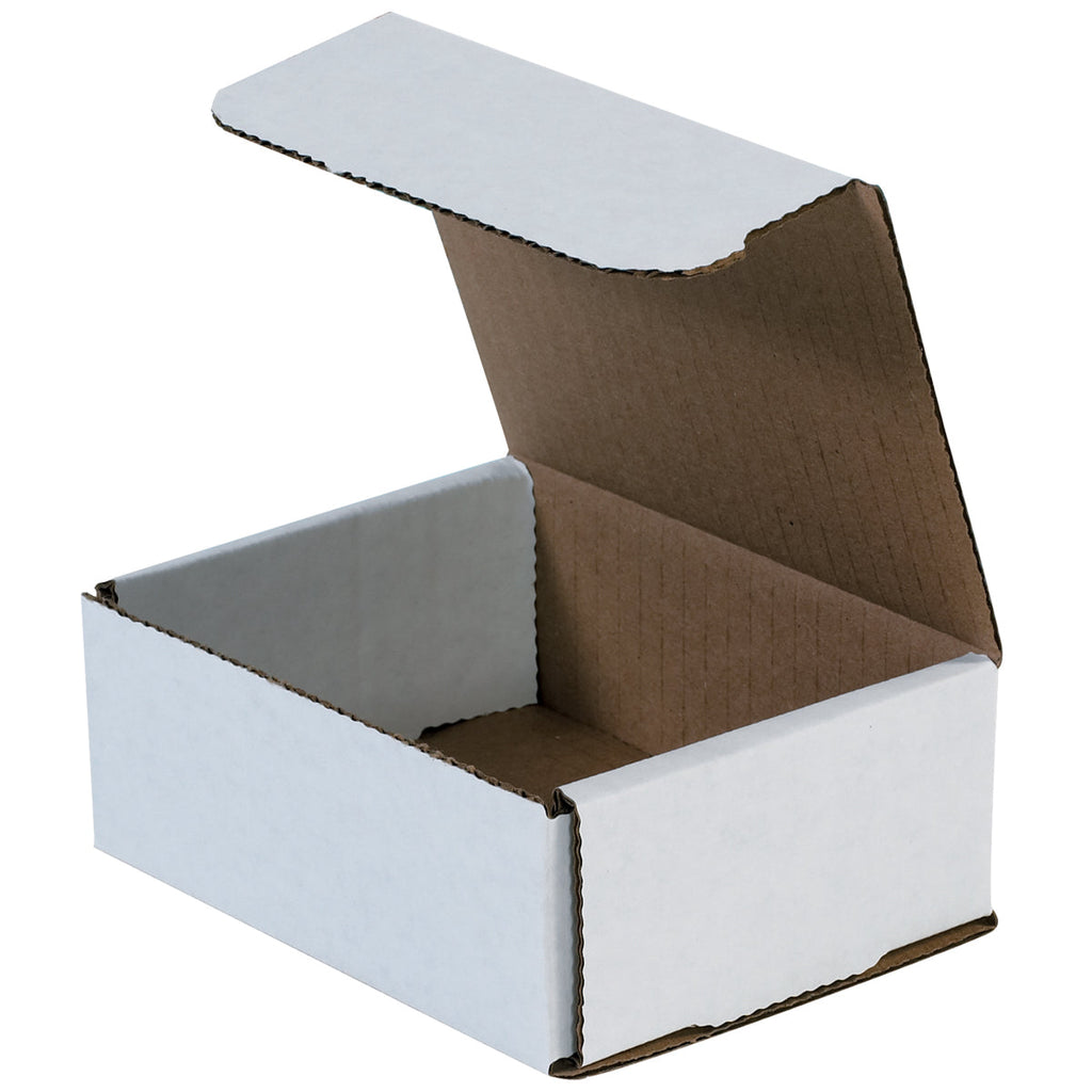 5" x 4" x 2" White Exterior / Kraft Interior Single Wall 32 ECT Corrugated OEM Mailers