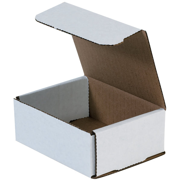 5" x 4" x 2" White Exterior / Kraft Interior Single Wall 32 ECT Corrugated OEM Mailers