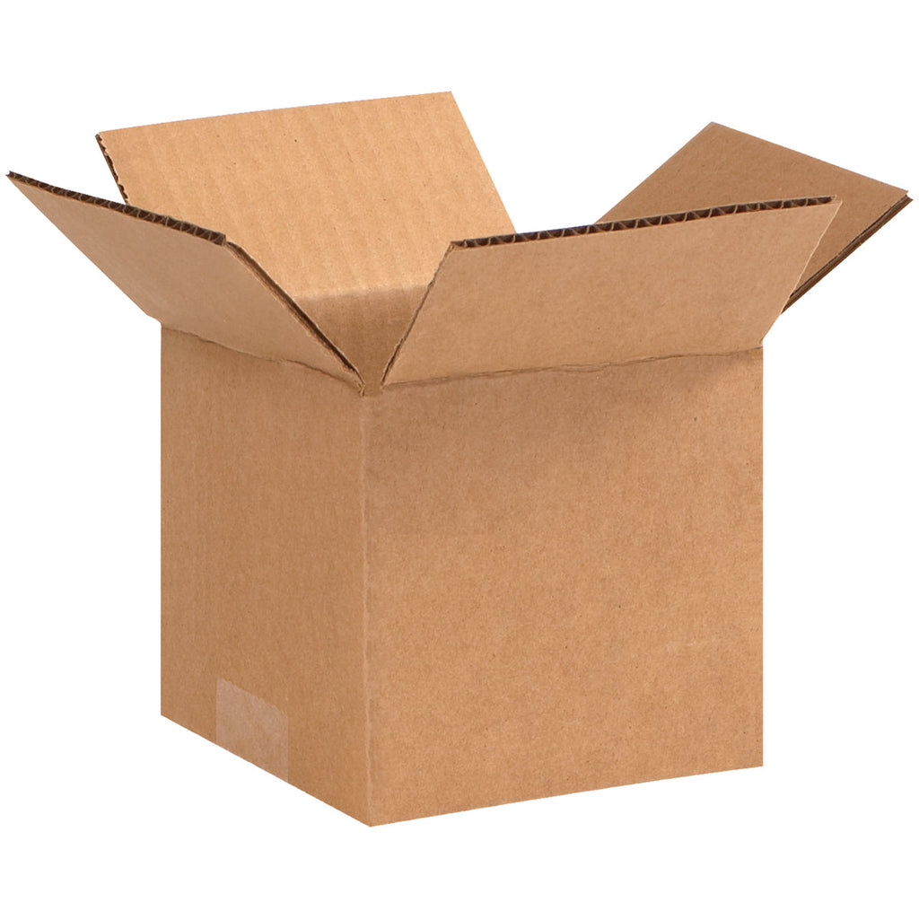 5" x 5" x 4" Kraft Single Wall 32 ECT Corrugated RSC Boxes