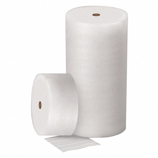 24" x 1350' x 1/32" White Non-Perforated Roll Foam Wrap Packing Materials