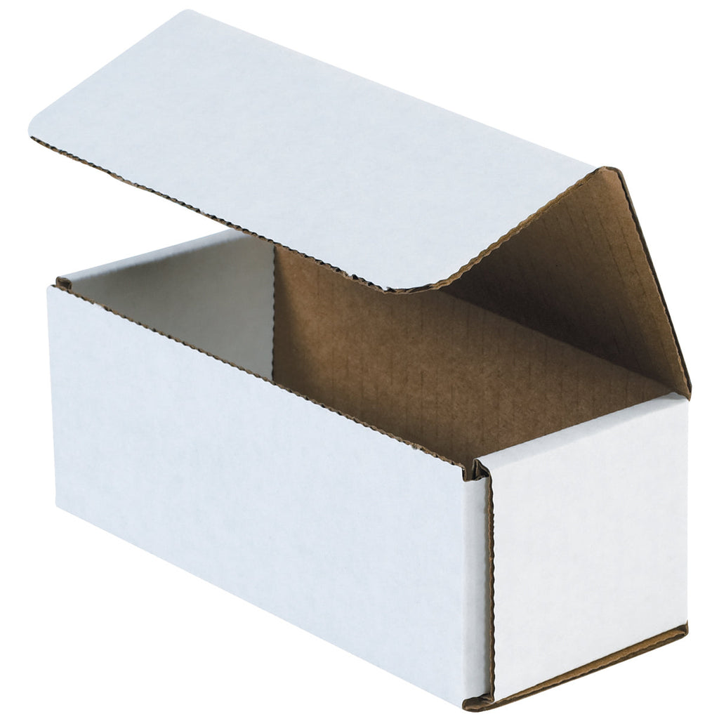 6-1/2" x 2-3/4" x 2-1/2" White Exterior / Kraft Interior Single Wall 32 ECT Corrugated OEM Mailers